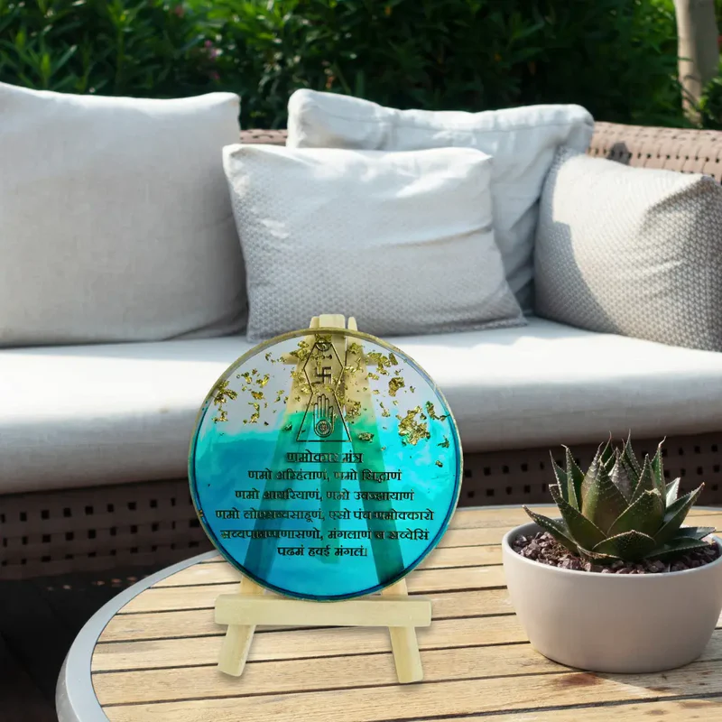 resin-navkar-mantra-mini-frame-housewarming-transparent-blue