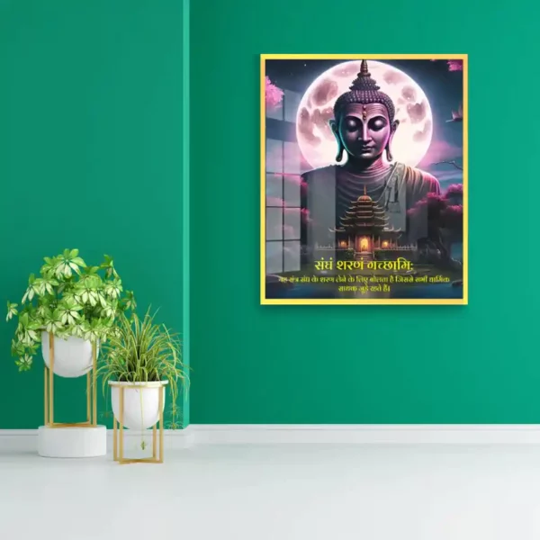 acrylic-buddha-mantra-round-photo-frame