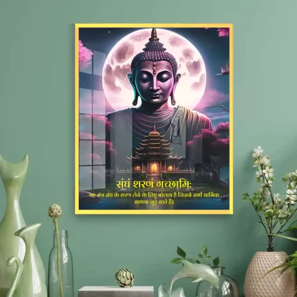 acrylic-wall-frame-buddha-mantra-decoration
