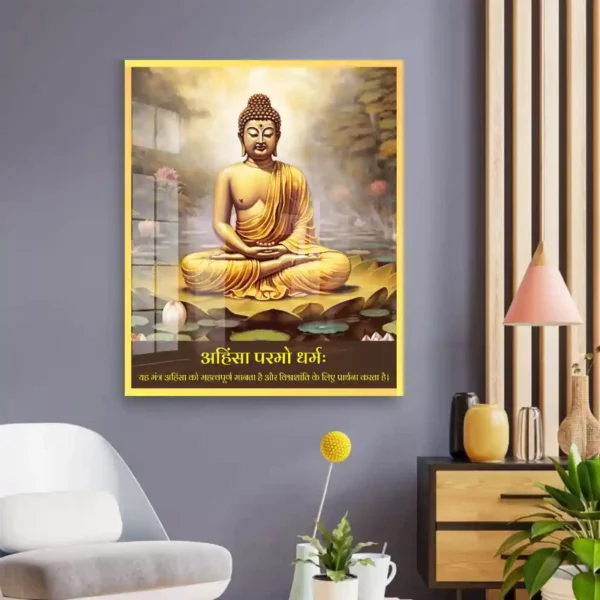 frame-wall-decor-buddha-sculpture
