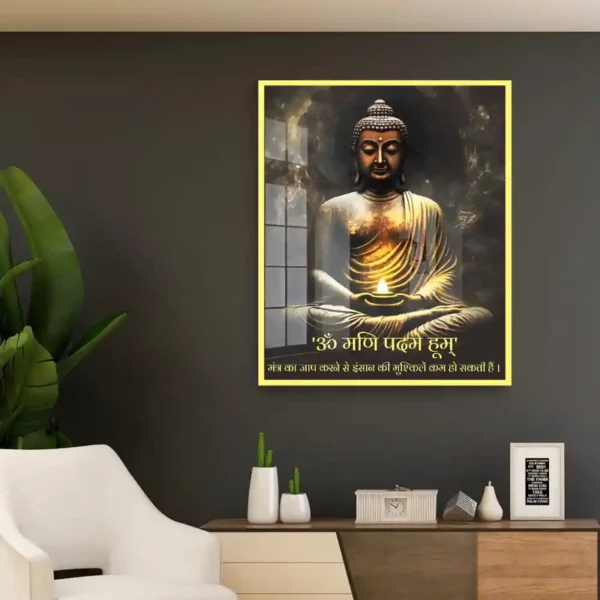 sacred-mantra-buddha-wall-art-pink-frame